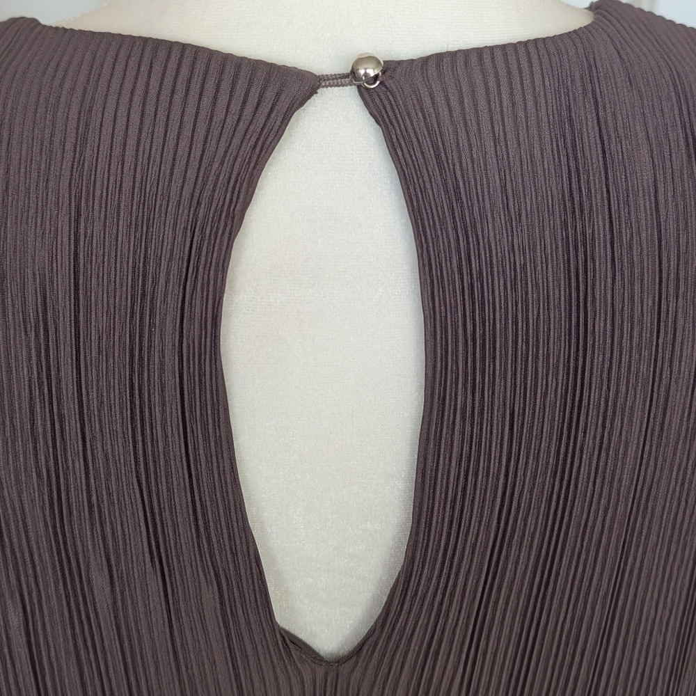 GF Collection Purple Micro-Pleated Sleeveless Mini Dress Size Small - Picture 7 of 9